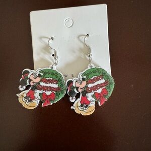 NWT! Mickey Mouse Christmas Earrings